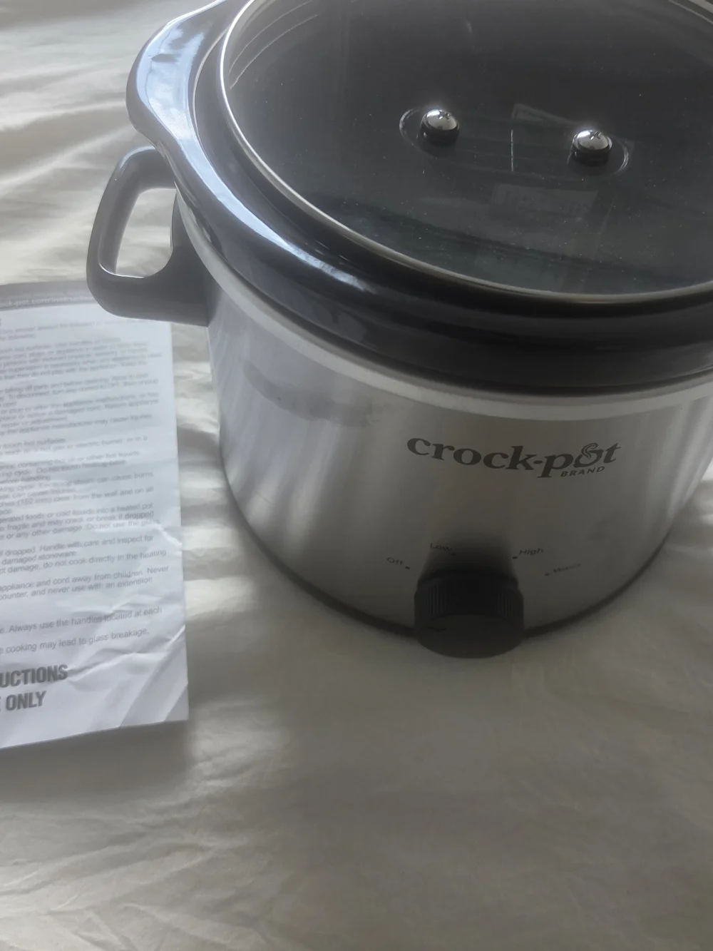 Crock-Pot Stainless Steel 2-Quart Slow Cooker — Silver/Black